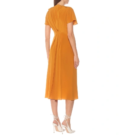 Shop Victoria Beckham Silk Crêpe De Chine Dress In Orange