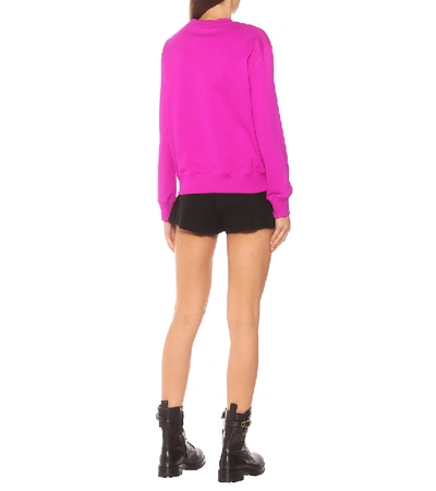 Shop Versace Gv Signature Medusa Cotton Sweatshirt In Pink