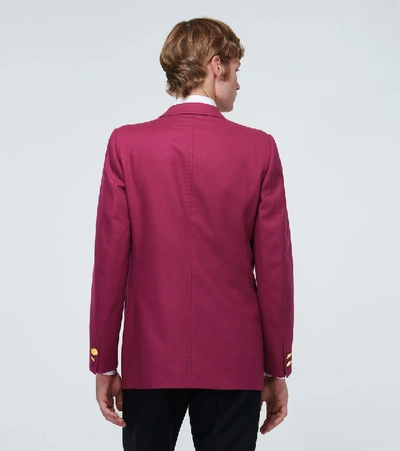 Shop Gucci Double-breasted Tuxedo Blazer In Pink