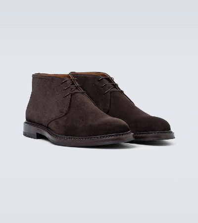 Shop Brunello Cucinelli Suede Boots In Brown