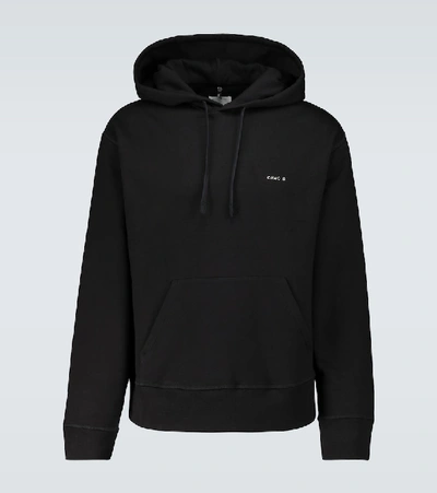 Shop Oamc Hooded Cotton Sweatshirt In Black