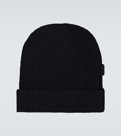 Shop Tom Ford Ribbed Cashmere Hat In Blue
