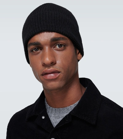 Shop Tom Ford Ribbed Cashmere Hat In Blue