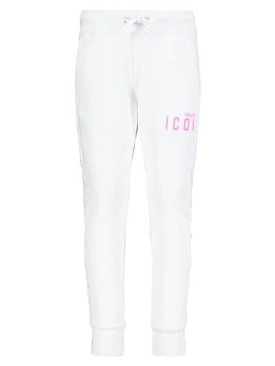 Shop Dsquared2 Kids Sweatpants For Girls In White