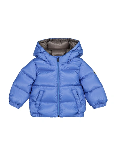 Shop Moncler Kids Down Jacket New Macaire For Boys In Blue