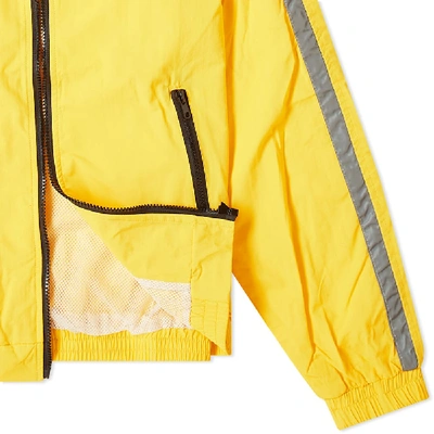 Shop Places+faces Reflective Tape Track Jacket In Yellow