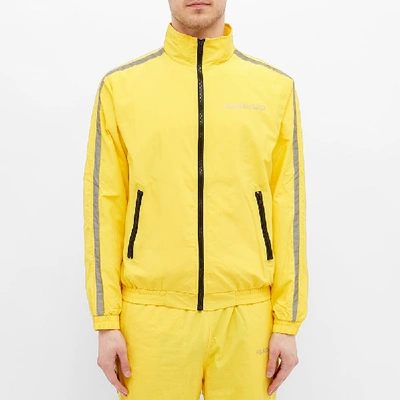 Shop Places+faces Reflective Tape Track Jacket In Yellow