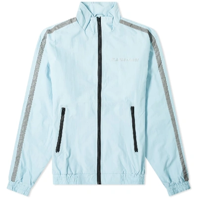 Shop Places+faces Reflective Tape Track Jacket In Blue