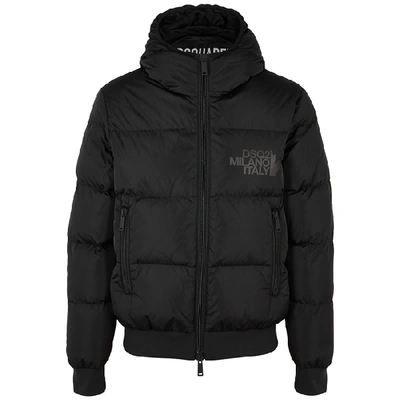 Shop Dsquared2 Black Quilted Shell Jacket
