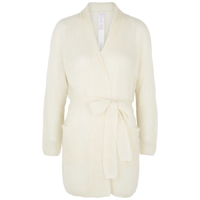 Shop Max Mara Liuto Ivory Mohair-blend Cardigan In Off White