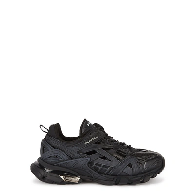 Shop Balenciaga Track2 Black Mesh Sneakers