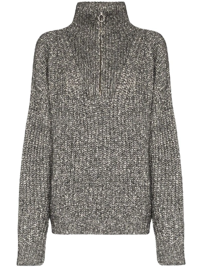 Shop Isabel Marant Étoile Myclan Knitted Jumper In Grey