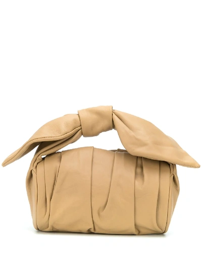 Shop Rejina Pyo Nane Top Knot Bag In Brown