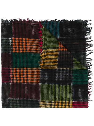 Shop Faliero Sarti Check-pattern Scarf In Black