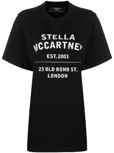 Shop Stella Mccartney 23 Old Bond St Print T-shirt In Black