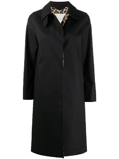 Shop Mackintosh Mid-length Single-breasted Coat In Black