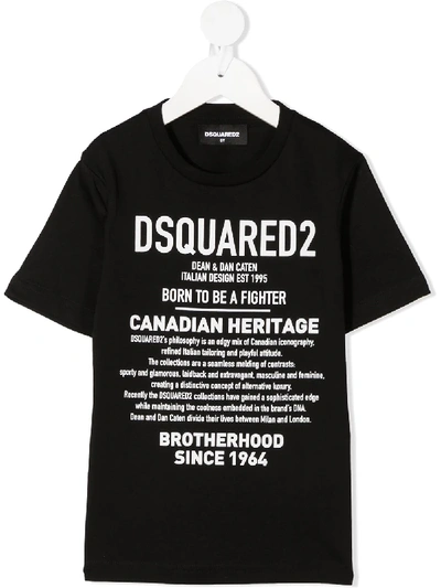 Shop Dsquared2 Logo Print T-shirt In Black