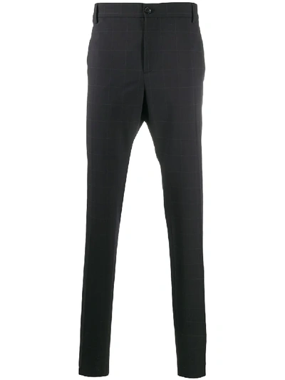 Shop Versace Cropped Tailored Trousers In Black