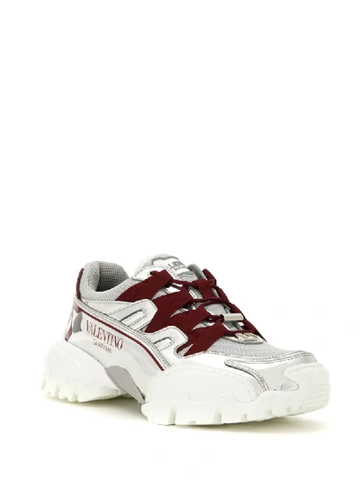 Shop Valentino Garavani Climbers Sneakers In Silver