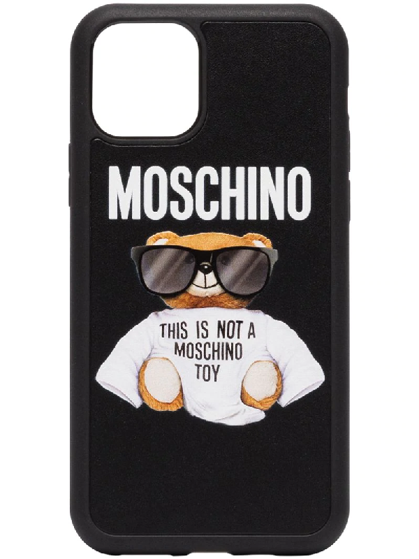 Moschino Teddy Bear Iphone 11 Pro Case In Black Modesens
