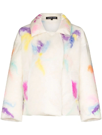 Shop Susan Fang Blotted-detail Padded Jacket In White