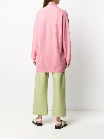 Shop Allude Oversized Knitted Top In Pink