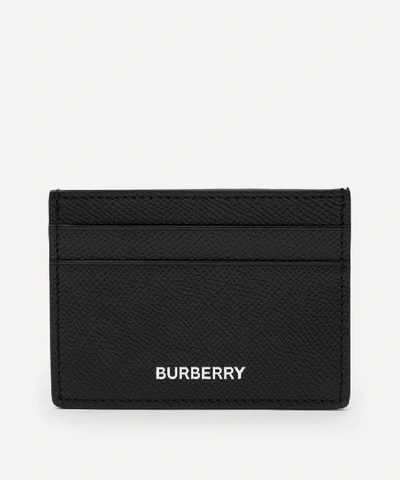 Shop Burberry Grainy Leather Card Case In Black