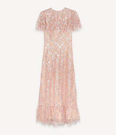 Shop The Vampire's Wife The Bombette Metallic Lace Dress In Pink