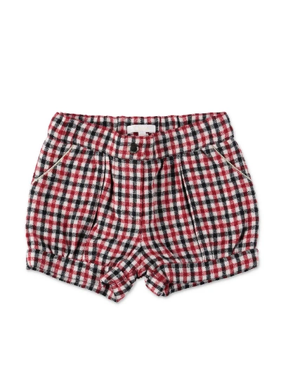 Shop Chloé Red Vichy Shorts