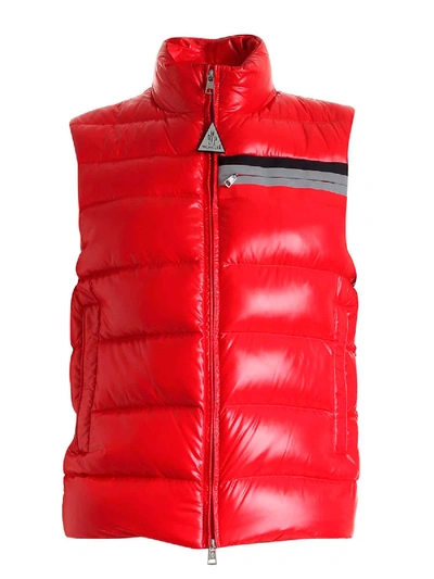 Shop Moncler Parpaillon Padded Waistcoat In Red