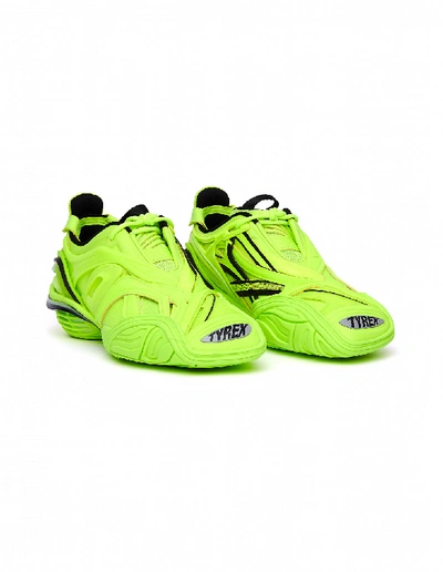 Shop Balenciaga Tyrex Neon Yellow Sneakers In Multicolor