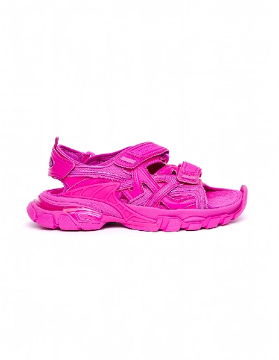 Shop Balenciaga Pink Track Sandals