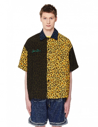 Shop Just Don Leopard Warmup Shirt In Multicolor