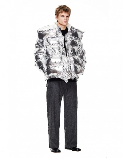 Vetements Silver Upside Down Jacket In Grey