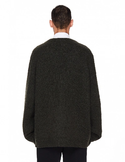 Shop Vetements Wool Cardigan In Green