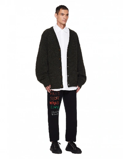 Shop Vetements Wool Cardigan In Green