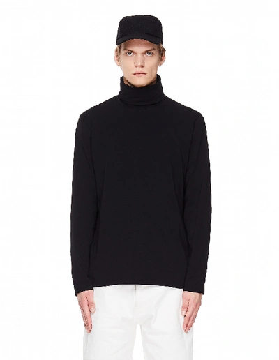 Shop Jil Sander Black Cotton Turtleneck