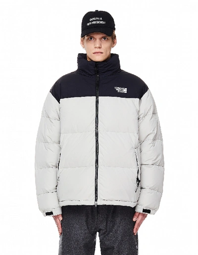 Shop Vetements Grey Puffer Jacket