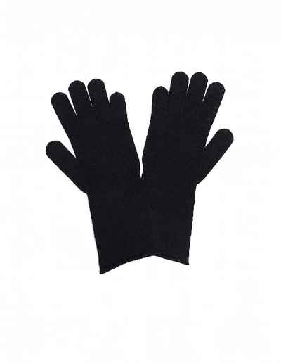 Shop Vetements Black Logo Gloves