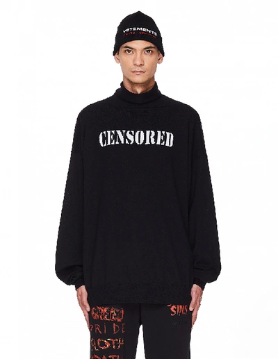 Shop Vetements Haute Couture Embroidered Wool Hat In Black