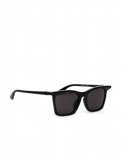 Shop Balenciaga Black Rim Rectangle Sunglasses In White