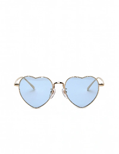 Shop Undercover Blue Heartshaped Sunglasses