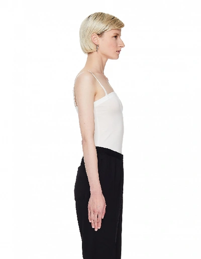 Y's White Strap Top In White