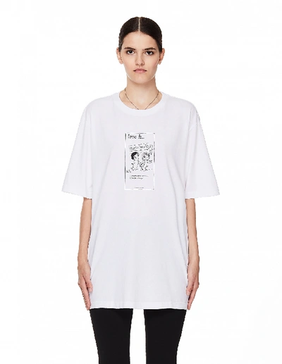 Shop Vetements Love Is White Cotton T-shirt