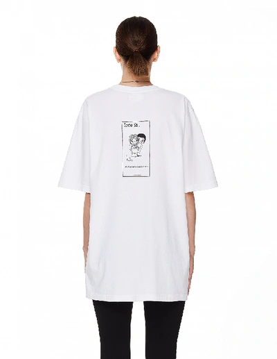 Shop Vetements Love Is White Cotton T-shirt