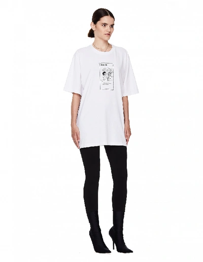 Shop Vetements Love Is White Cotton T-shirt