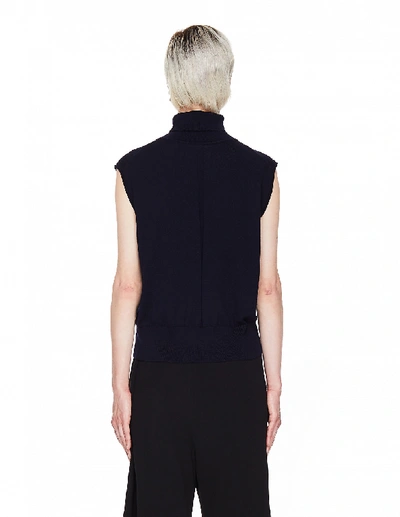 Shop The Row Lenora Cashmere And Wool Top In Navy Blue