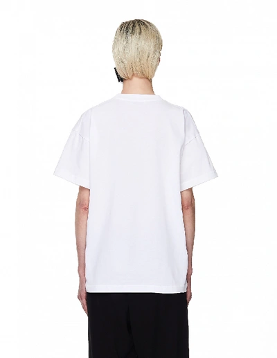 Shop Balenciaga White Cotton Topmodel T-shirt