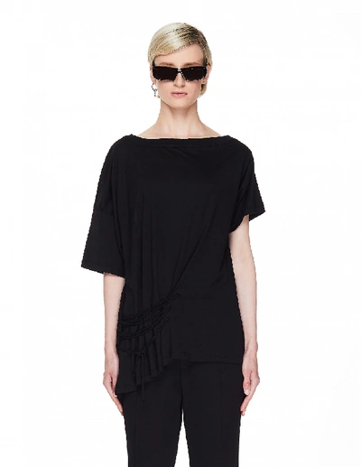 Shop Ann Demeulemeester Black Cotton T-shirt