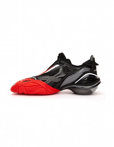 Shop Balenciaga Grey & Red Tyrex Sneakers In Multicolor